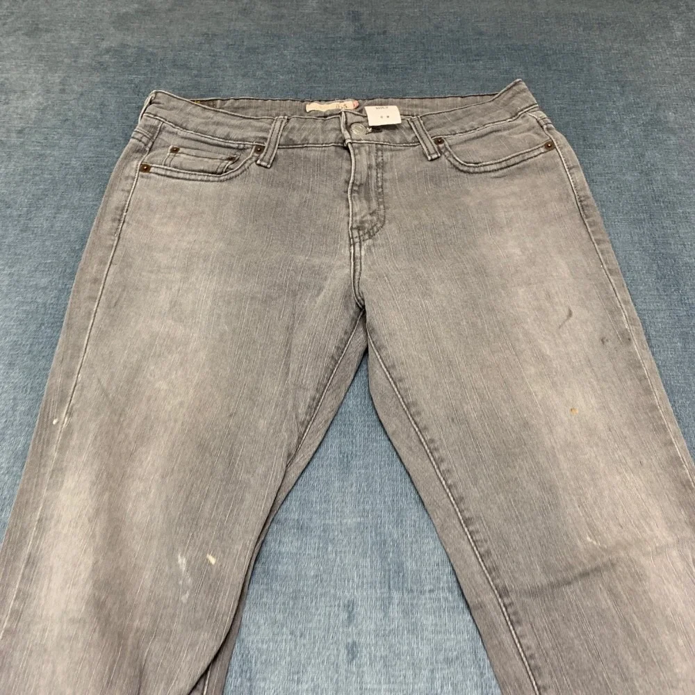 Vintage Levi's 545 Bootcut Jeans Womens 8M 32x29 Gray Cotton Low Rise Frayed Hem
